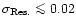 $\sigma_{{\rm Res.}}\la0.02$