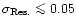 $\sigma_{{\rm Res.}}\la0.05$