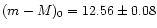 $(m-M)_0 =12.56 \pm0.08$