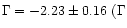 $\Gamma=-2.23 \pm 0.16~(\Gamma$