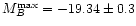 $M_B^{{\rm max}}=-19.34\pm 0.3$