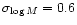 $\sigma_{\log M} = 0.6$