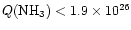 $Q(\hbox{NH}_3)< 1.9\times10^{26}$