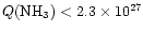 $Q(\hbox{NH}_3) < 2.3\times10^{27}$
