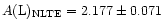 $A({\rm L})_{\rm NLTE} = 2.177\pm 0.071$