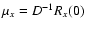 $\mu_{x} = D^{-1} R_{x}(0)$