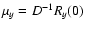 $\mu_{y} = D^{-1} R_{y}(0)$