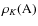 $\rho_K({\rm A})$