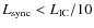 $L_{\rm sync}< {L_{\rm IC}}/10$