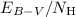 $E_{B-V}/N_{\rm H}$