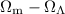 $\Omega_{{\rm m}}-\Omega_\Lambda$