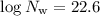 $\log N_{\rm w} = 22.6$