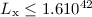 $L_{\rm x} \le 1.6 10^{42}$