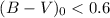 $(B-V)_0 < 0.6$