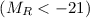 $(M_R < -21)$
