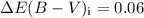 $\Delta E(B-V)_{\rm i} = 0.06$