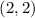 $(2,2)$