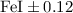 $\rm Fe {\sc I}\pm0.12$