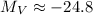 $M_V \approx -24.8$
