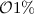 ${\cal O}{1\%}$