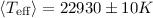 $\langle{T_{\rm eff}}\rangle=22 930\pm10{K}$