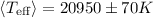 $\langle{T_{\rm eff}}\rangle=20 950\pm70{K}$