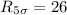 $R_{5\sigma} = 26$