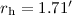 $r_{\rm h} = 1.71\arcmin$
