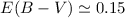 $E(B-V) \simeq 0.15$