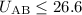 $U_{\rm AB}\leq 26.6$