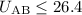 $U_{\rm AB}\leq26.4$