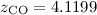 $z_{\rm CO}=4.1199$
