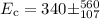 $E_{\rm c}=340\pm^{560}_{107}$