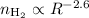 $n_{\rm H_2}\propto R^{-2.6}$