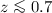 $z\la0.7$