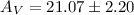 $A_V=21.07\pm2.20$