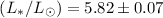 $(L_{\ast}/L_{\odot})=5.82 \pm 0.07$