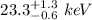 $23.3^{+1.3}_{-0.6}~ke\kern -0.09em V$