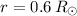 $r=0.6 \,R_\odot$