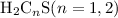 ${\rm H_2C}_n{\rm S} (n=1,2)$