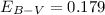 $E_{B-V}=0.179$