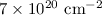 $\rm 7 \times 10^{20}\ cm^{-2}$