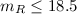 $m_R\le18.5$