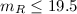 $m_R\le19.5$