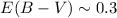 $E(B-V) \sim 0.3$