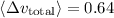$\langle \Delta v_{{\rm total}} \rangle=0.64$