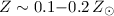 $Z\sim 0.1{-}0.2 \, Z_{\odot}$
