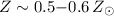 $Z\sim 0.5{-}0.6 \, Z_{\odot}$