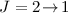 $J=2\!\rightarrow\! 1$