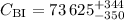 ${C}_{\rm BI} = 73\,625 ^{+344} _{-350}$